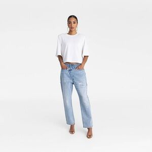 KBB by Kahlana- Classic Blue Women's Jeans Crossover Front